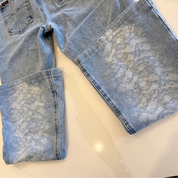 Vintage 90s Y2K Mudd Women’s Jeans Size 11 Light Wash Flare Casual Lace Detail - Picture 12 of 16